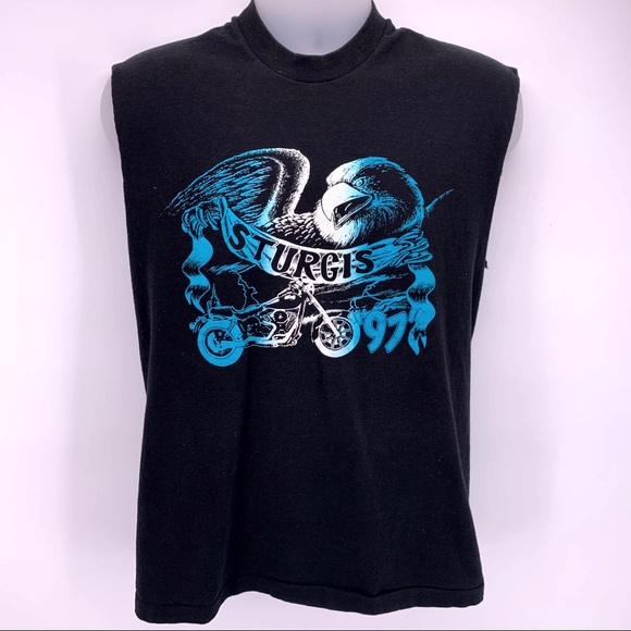 VINTAGE 90s Sturgis Tank Top Size Large - Picture 1 of 10